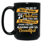 Thank You For Making Life So Beautiful Black Gift Coffee Mug