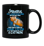 Thank You God For Making Me A Cat Black Gift Coffee Mug - Black