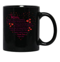 Thank You Mom I Love You Black Gift Coffee Mug - Black