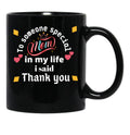 Thank You Mum Black Gift Coffee Mug - Black