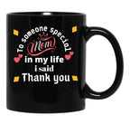 Thank You Mum Black Gift Coffee Mug - Black