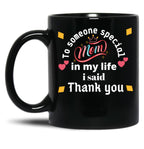 Thank You Mum Black Gift Coffee Mug