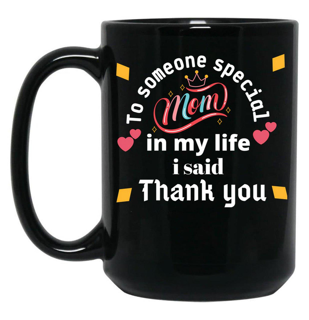Thank You Mum Black Gift Coffee Mug