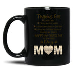 Thanks For Dog Mom Happy Mother'S Day Black Gift Coffee Mug