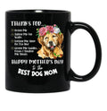 Thanks For Loving Me Best Dog Lover Mom Mothers Day Black Gift Coffee Mug - Black