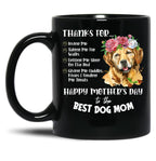 Thanks For Loving Me Best Dog Lover Mom Mothers Day Black Gift Coffee Mug
