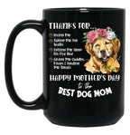 Thanks For Loving Me Best Dog Lover Mom Mothers Day Black Gift Coffee Mug