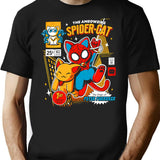 The Ameozing Spider Cat Tshirt - Spider Cat Hoodies - Spider Cat T-Shirt for Men & Women, T-Shirts Graphic Tee - Black