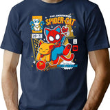 The Ameozing Spider Cat Tshirt - Spider Cat Hoodies - Spider Cat T-Shirt for Men & Women, T-Shirts Graphic Tee - Navy