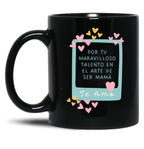 The Art Of Being A Mom Black Gift Coffee Mug