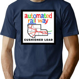 The Automated Rail Way T-Shirt for Men & Women, T-Shirts Graphic Tee - Navy