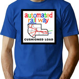 The Automated Rail Way T-Shirt for Men & Women, T-Shirts Graphic Tee - Blue
