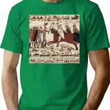 The Bayeux Tapestry Battle Of Hastings Norman Knights Combatting Horseback T-Shirt for Men & Women, T-Shirts Graphic Tee - Green