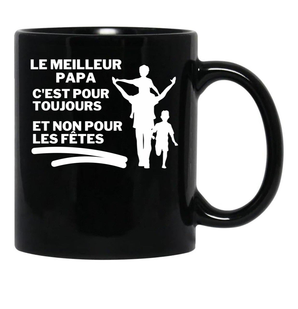 The Best Dad Black Gift Coffee Mug - Black