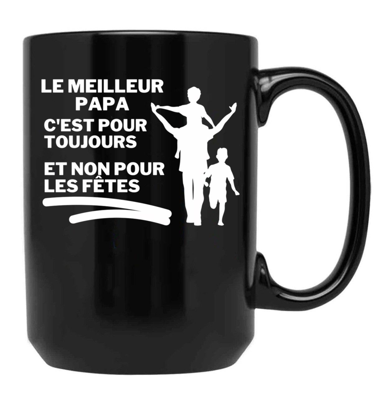 The Best Dad Black Gift Coffee Mug - Black