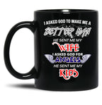 The Best Gift Ever For A Real Man I Asked God To Make Me A Better Man Black Gift Coffee Mug