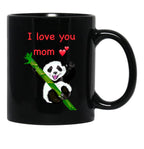 The Best Mothers Day Gifts Happy Mothers Day I Love You Mom With Baby Panda Black Gift Coffee Mug - Black