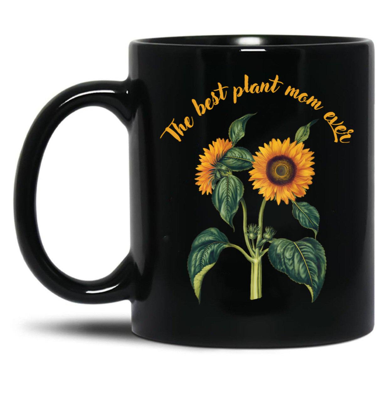 The Best Plant Mom Ever Black Gift Coffee Mug