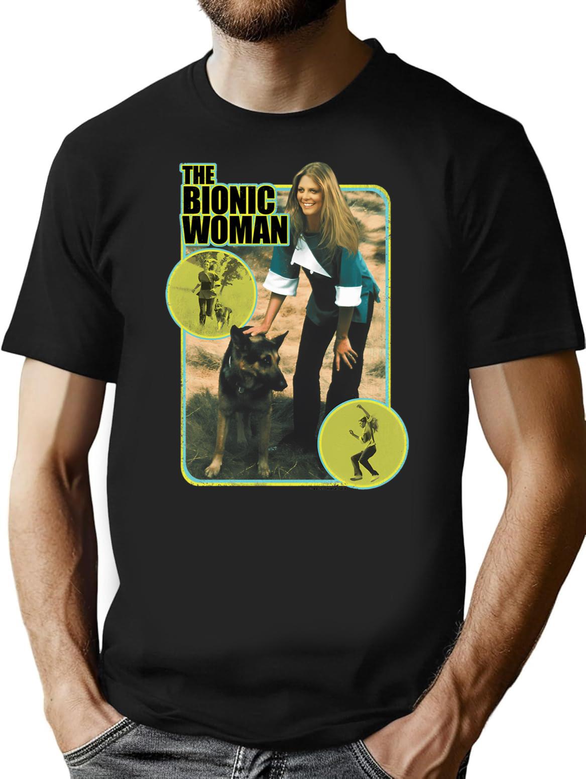 The Bionic Woman (2) T-Shirt for Men & Women, T-Shirts Graphic Tee - Black