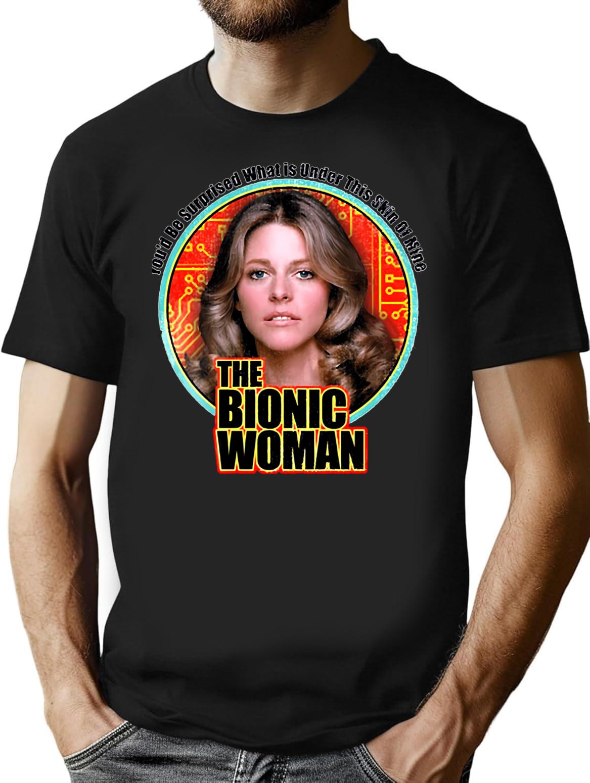 The Bionic Woman T-Shirt for Men & Women, T-Shirts Graphic Tee - Black