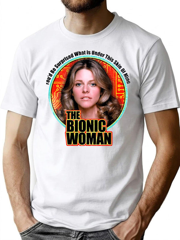 The Bionic Woman T-Shirt for Men & Women, T-Shirts Graphic Tee - White