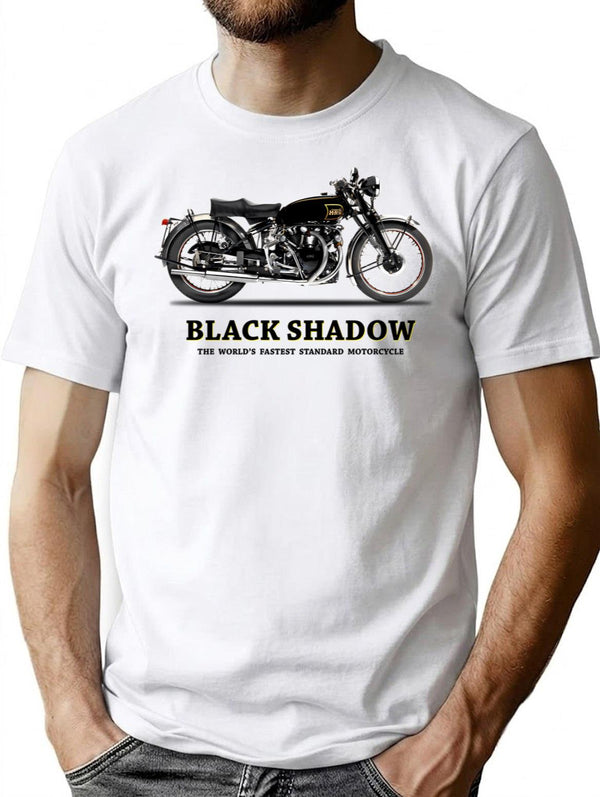 The Black Shadow T-Shirt for Men & Women, T-Shirts Graphic Tee - White