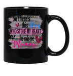 The Boy Who Stole My Heart Black Gift Coffee Mug - Black