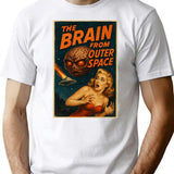 The Brain From Outer Space T-Shirt for Men & Women, T-Shirts Graphic Tee - White