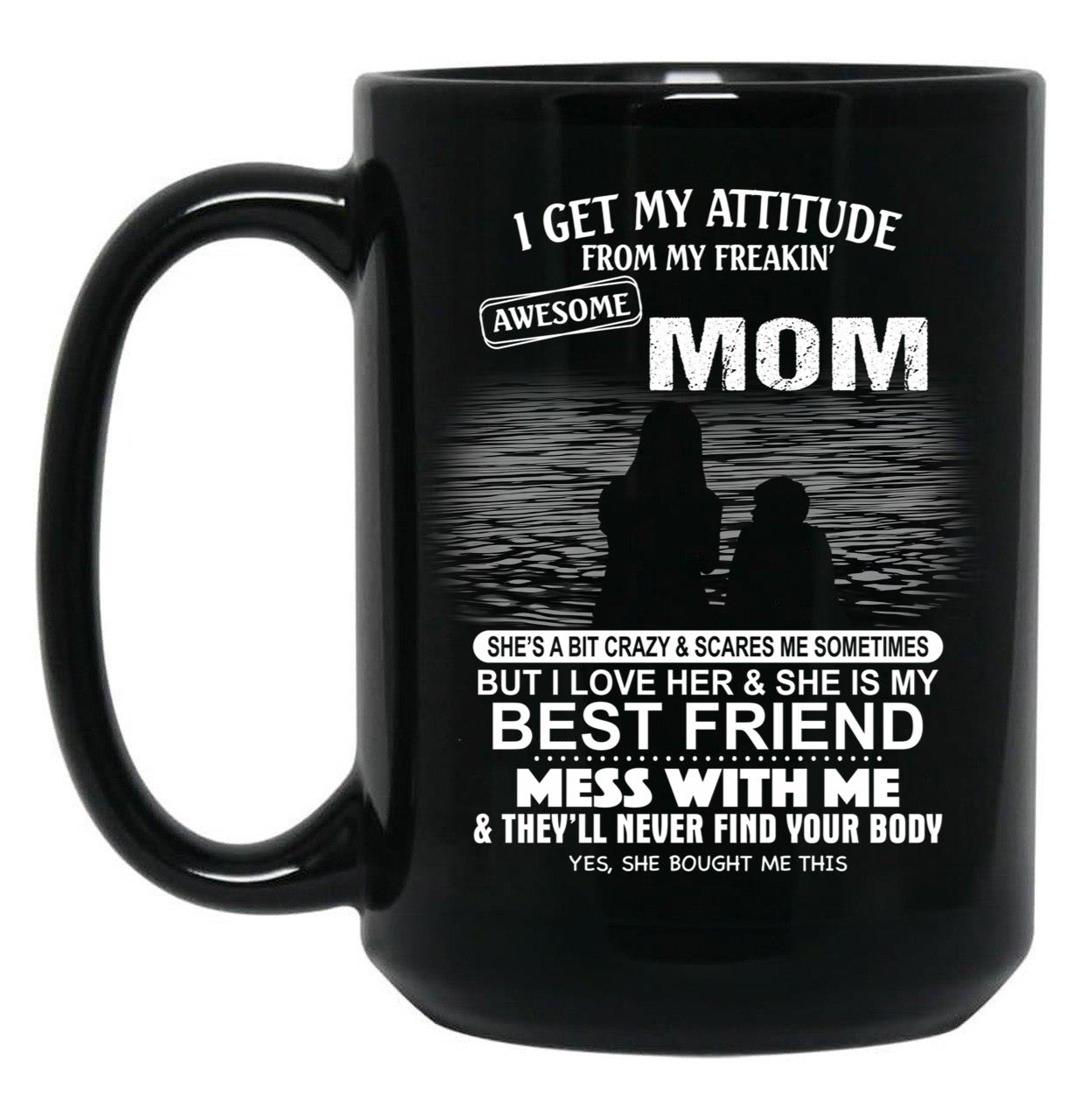 The Burden Of No One'S Life Is More Miserable Than That Of A Mother Black Gift Coffee Mug