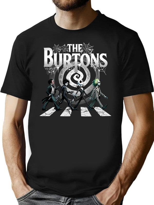 The Burtons T-Shirt for Men & Women, T-Shirts Graphic Tee - Black