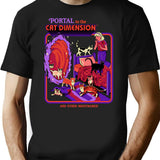 The Cat Dimension T-Shirt for Men & Women, T-Shirts Graphic Tee - Black
