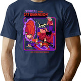 The Cat Dimension T-Shirt for Men & Women, T-Shirts Graphic Tee - Navy