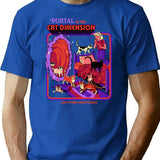 The Cat Dimension T-Shirt for Men & Women, T-Shirts Graphic Tee - Blue