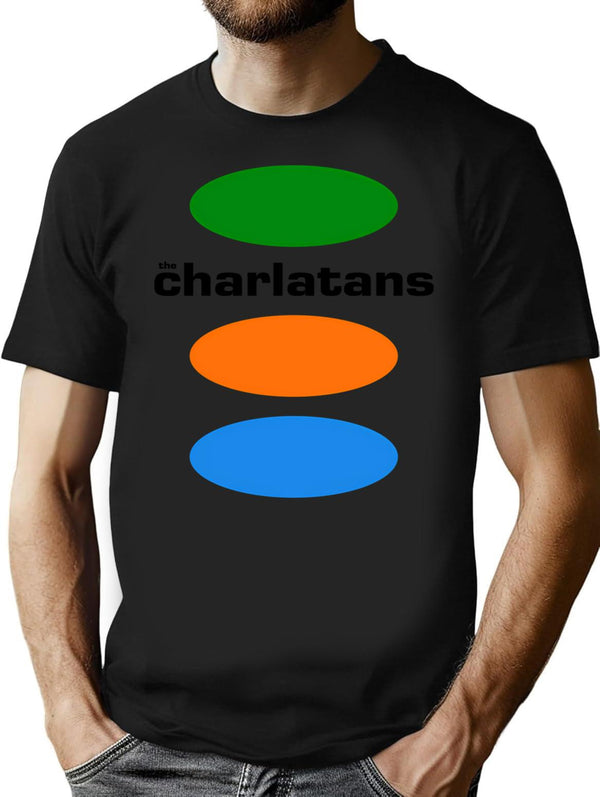 The Charlatans Looking For The Orange One Up To Our Hips Some Friendly Tellin' Stories Vintage Britpop T-Shirt for Men & Women, T-Shirts Graphic Tee - Black