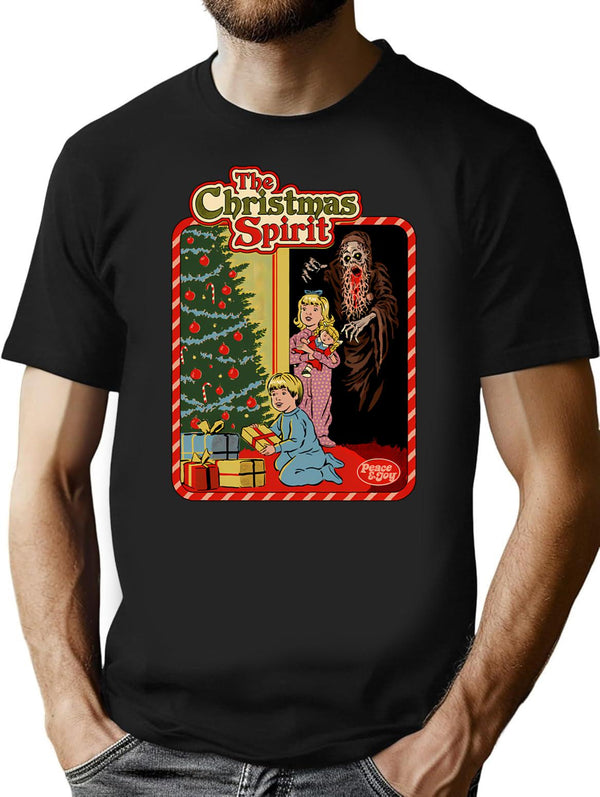 The Christmas Spirit T-Shirt for Men & Women, T-Shirts Graphic Tee - Black
