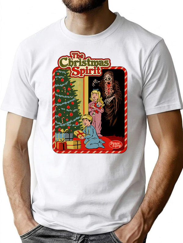 The Christmas Spirit T-Shirt for Men & Women, T-Shirts Graphic Tee - White