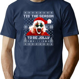 The Clown Christmas Horror Season 3 T-Shirt for Men & Women, T-Shirts Graphic Tee - Navy