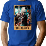 The Clown Tarot Design. T-Shirt for Men & Women, T-Shirts Graphic Tee - Blue