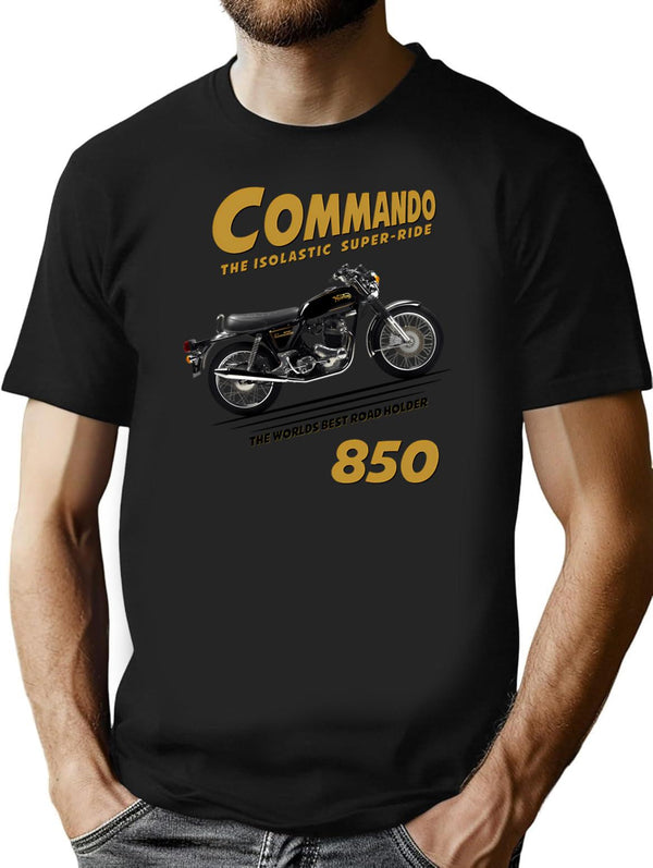 The Commando 850 T-Shirt for Men & Women, T-Shirts Graphic Tee - Black