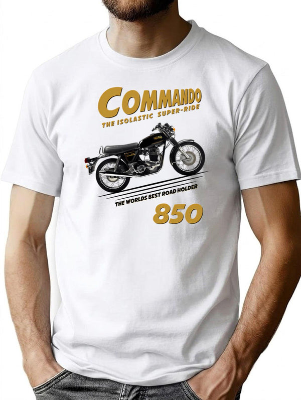 The Commando 850 T-Shirt for Men & Women, T-Shirts Graphic Tee - White