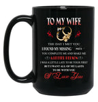 The Day I Met You My Wife (Bk) Black Gift Coffee Mug