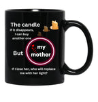 The Face Of My Mom Irreplaceable Black Gift Coffee Mug - Black