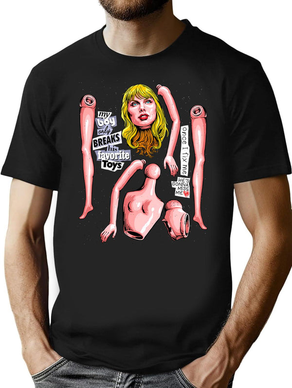 The Favorite Toys T-Shirt for Men & Women, T-Shirts Graphic Tee - Black