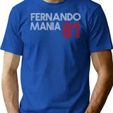 The Fernando Mania Los Angeles Baseball Vintage Fernando Valenzuela Shirt T-Shirt for Men & Women, T-Shirts Graphic Tee - Blue