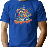 The Geometry Of Sunrise T-Shirt for Men & Women, T-Shirts Graphic Tee - Blue