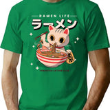The Great Ramen Off Kanagawa T-Shirt for Men & Women, T-Shirts Graphic Tee - Green