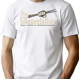 The Groovefather Vintage Drummer Design T-Shirt for Men & Women, T-Shirts Graphic Tee - White