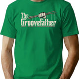 The Groovefather Vintage Drummer Design T-Shirt for Men & Women, T-Shirts Graphic Tee - Green