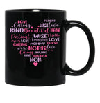 The Heart Of A Mother Black Gift Coffee Mug - Black