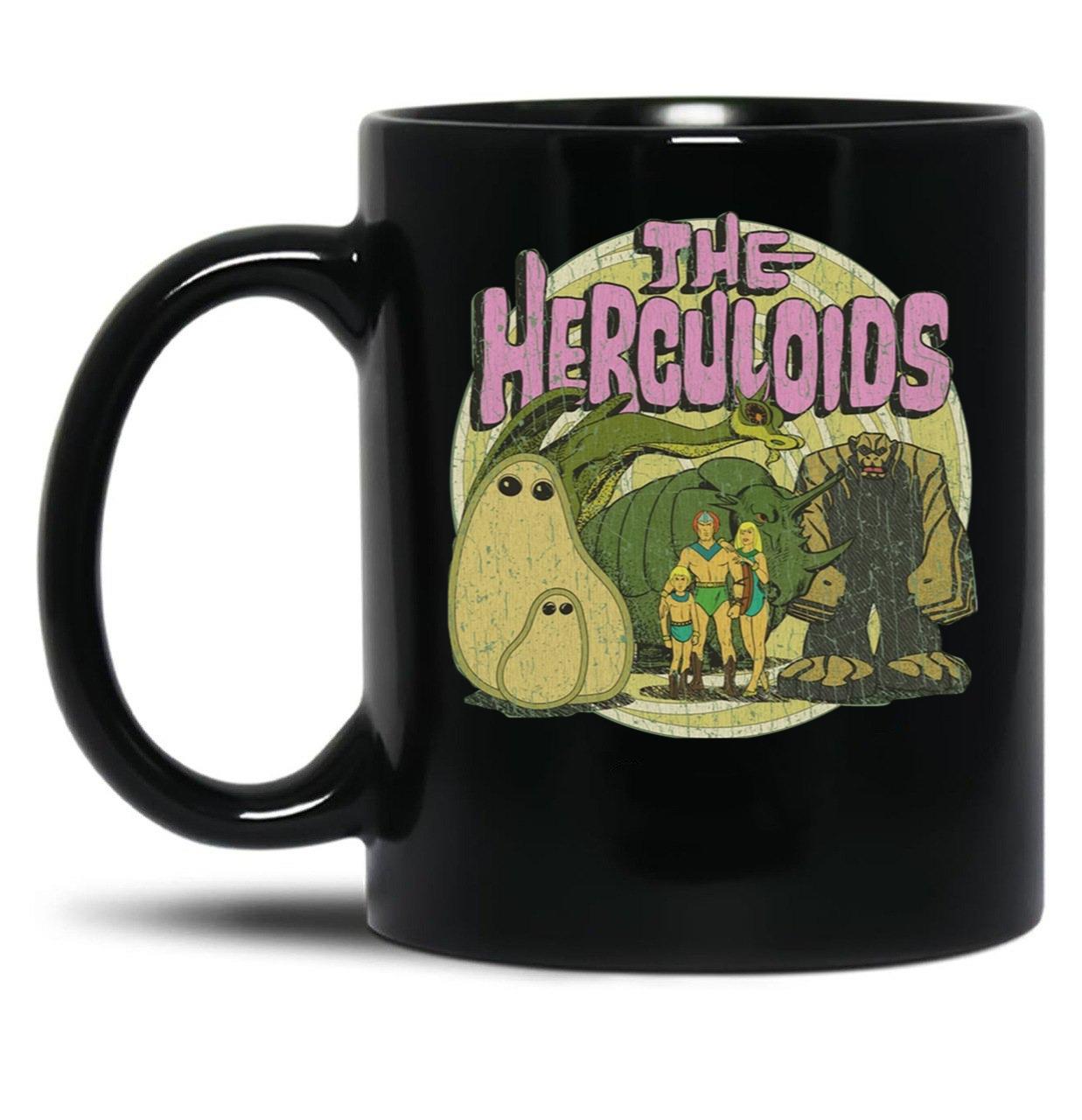 The Herculoids 1967 Black Coffee Mug, Gift Coffee Mug
